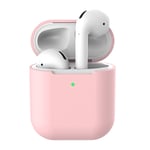 Silikonskal Apple AirPods Trådlöst Laddningsetui Ljus Rosa