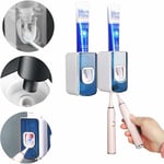 Linghhang - 2 Paquet Distributeur de Dentifrice Automatique et Porte Support Rangement Brosse à a Dents Dent Mural Accessoire Salle de Bain
