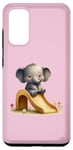Galaxy S20 Pink Adorable Elephant on Slide Cute Animal Theme Case