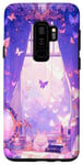 Coque pour Galaxy S9+ Belle pièce d'anime fantaisie papillon violet