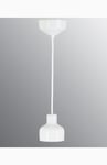 Ifö Electric Ohm Pendel 100 utan kupa, vit sockel/2m vit textilkabel, IP44, G9, 20W