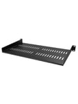 CABSHELFV1U 1U Server Rack Shelf - Universal Vented Rack Mount Cantilever Tray for 19" Network Equipment - Steel - Up to 23kg