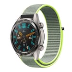 Huawei Watch GT / Watch 2 Pro / Watch Magic 22mm klockband av nylon - Grön