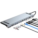 Laptop Dockningsstation, HDMI-kompatibel utgång, USB 30-anslutning, VIT