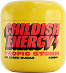 Childish Energy Drink Powder - Tropic Storm Flavour - Zero Sugar, 150Mg Caffeine
