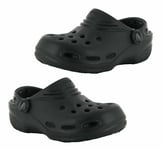 Jibbitz by Crocs Childrens Sandals Size J 1 / 2 EUR 32-33 Boys Girls Black Clogs