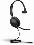 Jabra Evolve2 40 SE Wired Noise-Cancelling Mono Headset With 3-Mic Call Technology and USB-C Cable - Works with all Leading Unified Communications Platforms such as Zoom and Google Meet - Black