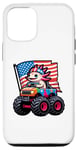 Coque pour iPhone 12/12 Pro Patriotique Axolotl 4 juillet Monster Truck American
