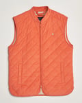 Morris Teddy Quilted Cord Vest Orange