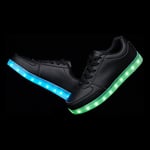 Sorte LED Sko - 38