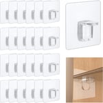 24-pack självhäftande hyllstöd, 6 x 6 cm hyllstöd, transparenta D'é