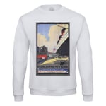 Sweat Shirt Homme Paris New York Paquebot Affiche Poster Vintage Voyage Art Deco 30's