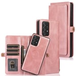 Samsung Galaxy A53 5G - Professionellt 2-1 Plånboksfodral Roséguld