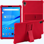 Lenovo Tab M8 TB-8705F TB-8505F 8-inch, ATOOZ PC Bracket Tablet Silicone Case,Anti-drop For Lenovo Tab M8 Case (Red)