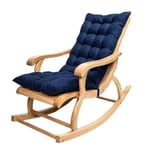 Rocking Chair Cushions, Sun Lounger Cushion Pads, Lounge Chair Cushions Thicken Lengthen Folding Wicker Chair pads Patio Furniture Overstuffed Bench Cushion 120*50cm (1PCS-Navy)
