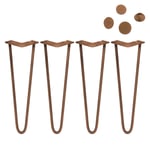 SKISKI LEGS New 4Pcs Hairpin Metal Legs Table Furniture Set Bench + FREE Copper