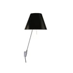 Luceplan - Costanza Vägglampa m/Dimmer Alu/Liquorice Black