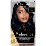 L'Oréal Paris Préférence Infinia Hair Dye (Various Shades) - 1 Napoli Black
