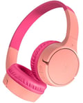 Belkin SoundForm Mini Casque Audio sans Fil pour Enfants avec Micro intégré (Circum-aural, autonomie de 30 h, pour Apprentissage, Voyages, Autocollants Amusants, pour iPhone, iPad, Galaxy) - Rose