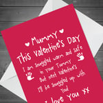 Cute Mummy to Be Valentines Card Love Baby Bump Poem For Mummy Pregnant