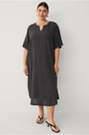 KAFFE Curve - Klänning kcMille Kaftan Dress - Grå