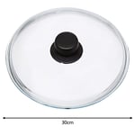 UNIVERSAL Glass Lid Large Steamer Wok Slow Cooker Handle + Knob 30cm