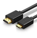 Ugreen HDMI - mini HDMI-kabel 19-stifts 2.0v 4K 60Hz 30AWG 1,5m - Svart (11167)