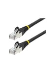 2m CAT6a Ethernet Cable - Musta - Low Smoke Zero Halogen (LSZH) - 10GbE 500MHz 100W PoE++ Snagless RJ-45 w/Strain Reliefs S/FTP Network Patch Cord - patch cable - 2 m - Musta