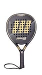 MAS Padel Power Pro Raquette de Padel, Or/Noir, Unisexe, Adulte, 100% Revêtement en Carbone, Surface Rugueuse, Haute Performance