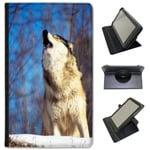 Fancy A Snuggle Wolf Howling Universal Faux Leather Case Cover/Folio for the Asus ZenPad C Atom 7 inch