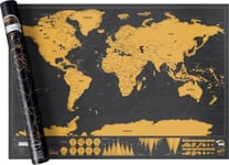 XXL Scratch Map - Världskarta där du skrapar de länder du besökt