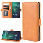 Moonbaby New Wallet Stand Leather Cell Phone Case for NOKIA 6.2，with Wallet & Holder & Card Slots(Black) (Color : Yellow)