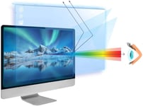 23-24 inch VizoBlueX Anti-Blue Light Filter for Computer Monitor. Blue Light Monitor Screen Protector Panel (54.5 X 33 cm). Blocks Blue Light 380 to 495 nm. Fits LCD, TV and PC, Mac Monitors