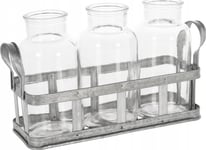 Vilde Blomvas I Glas Med Stativ 3 St.