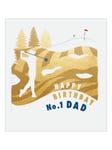 The Proper Mail Company Golf No.1 Dad Birthday Card