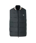 Fred Perry Mens x Lavenham Blue Quilted Gilet Jacket - Size Small