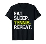 Eat Sleep Tennis Repeat | Kids Tennis Coach Birthday Gift T-Shirt