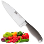 Taylors Eye Witness Syracuse Chefs/Cooks Kitchen Knife - Professional 15cm/6 Inch Cutting Edge, Multi Use. Precision Ground, Razor Sharp, Ultra Fine Blade. Soft Textured Grey Handle, Excellent Grip.