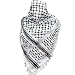 Palestinasjal, Keffiyeh, Arafat Hatta, bred med tofsar, Shemagh Keffiyeh Arab Houndstooth 100 % Y2-dwdz