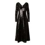 Alaia LS Midi Sequins Dress - Black