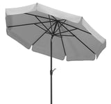 Schneider Orlando Parapluie de Couture Gris argenté Env. 270 cm - 8 pièces - Parasol Rond