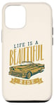 Coque pour iPhone 12/12 Pro La vie est une belle balade Voitures classiques Voitures anciennes Roadster