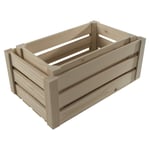 Nest of 2 Farm Shop Display Unit Unfinished Wooden Storage Crates | Small Medium