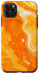 Coque pour iPhone 11 Pro Max Art Coloré À Motif Marbré Orange