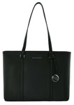 Michael Kors Black Tote Bag Saffiano Leather Large Top Zip Handbag Sady RRP £330