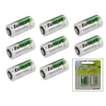 Eunicell Cr123a 8-pack Lithium Batteri Cr 123a 3v Lr123
