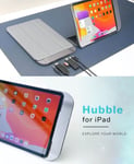 Fledging Hubble  7-in-1 USB-C Hub + Case For 12.9" iPad Pro 2018-2020 Silver