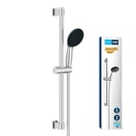 GROHE Vitalio Start 110 QuickFix - Shower Set (Round 11 mm Hand Shower 2 Sprays: Rain & Jet, Hose 1.75m, Rail 60 cm, Extra Water Saving), Easy to Fit with GROHE QuickGlue, Chrome, 2794810E