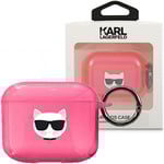 Karl Lagerfeld KLA3UCHFP AirPods 3 deksel Rosa/Rosa Choupette