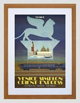 Wee Blue Coo TRAVEL SIMPLON TUNNEL ORIENT EXPRESS VENICE LONDON PARIS UK ART PRINT B12X1700